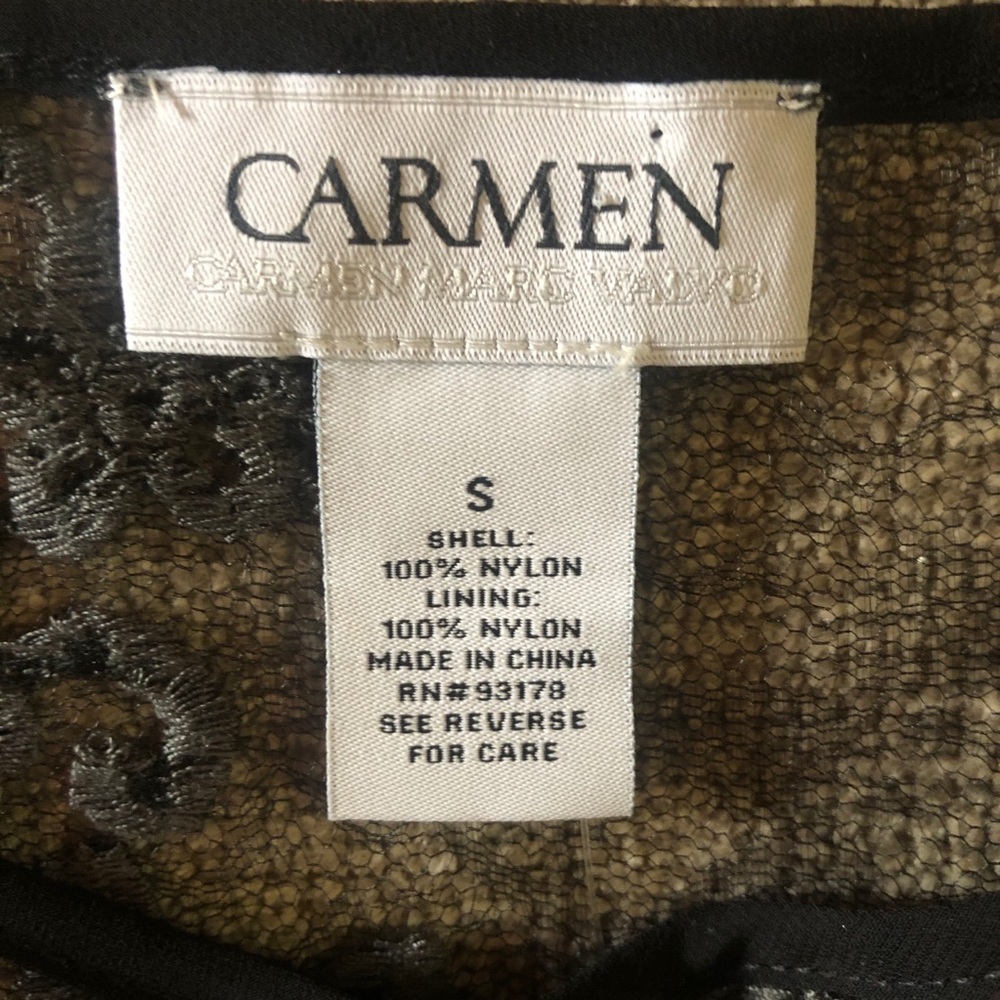 Carmen Marc Valvo Sheer/Lace Top NWT (D-1) - Picture 8 of 10